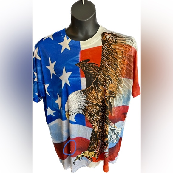 SPIRIT OF AMERICA Patriotic mens shirt SIZE: 2XL - Picture 3 of 5